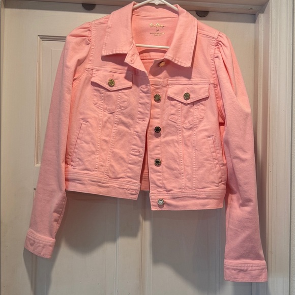 Lilly Pulitzer Pink Demin Jacket Medium - Picture 2 of 5